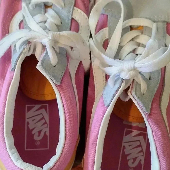 VANS Old Skool Color Block Sneakers Suede Canvas Girls Size 3 - Picture 4 of 7